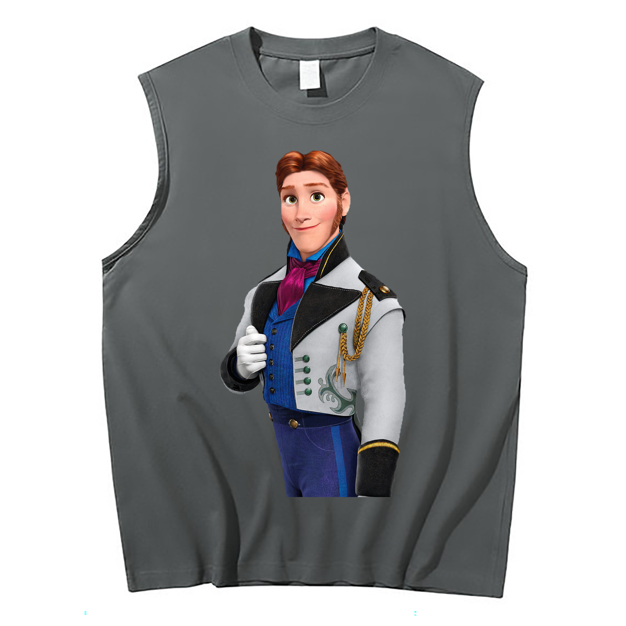 （画像用） アナと雪の女王 アンナ エルサ Frozen Anna Elsa コットン100％タンクトップ（フロントプリント）